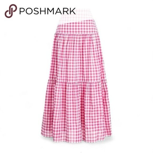J. Crew Triple Tiered Gingham Skirt Style AL218 | Length:  33" - Picture 8 of 10